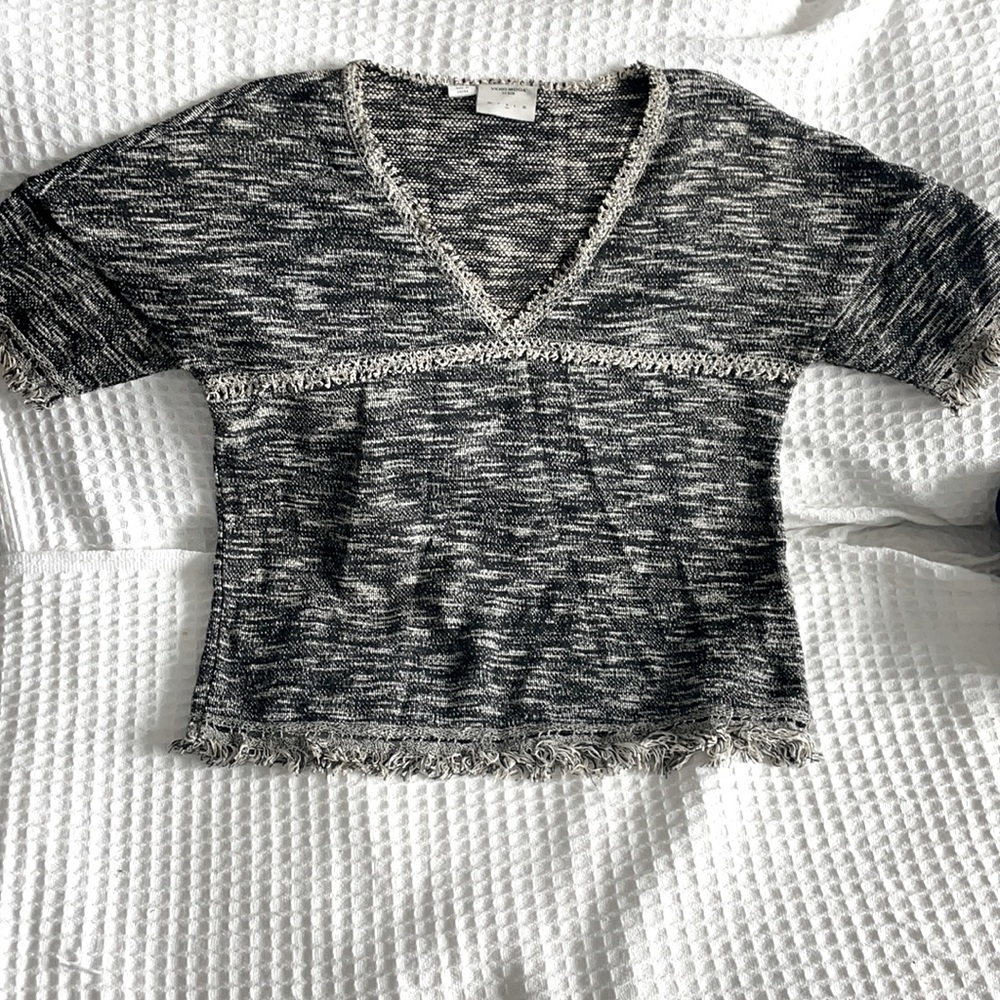 Black and gray blouse